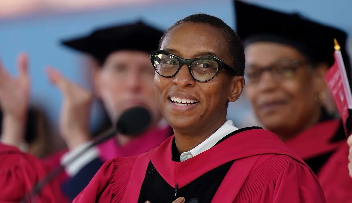 Claudine Gay, Edgerley Family Dean of Harvard's Faculty of Arts and Sciences, addresses an audience during commencement ceremonies, Thursday, May 25, 2023, on the schools campus, in Cambridge, Mass. Harvard has announced that Gay is to succeed Harvard University Lawrence Bacow, and is to become its new president beginning July 1, 2023. (AP Photo/Steven Senne)