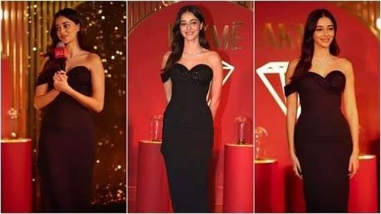 “Ananya Panday Unveils Lakmé’s Glycolic Illuminate Collection in Timeless Black Elegance”