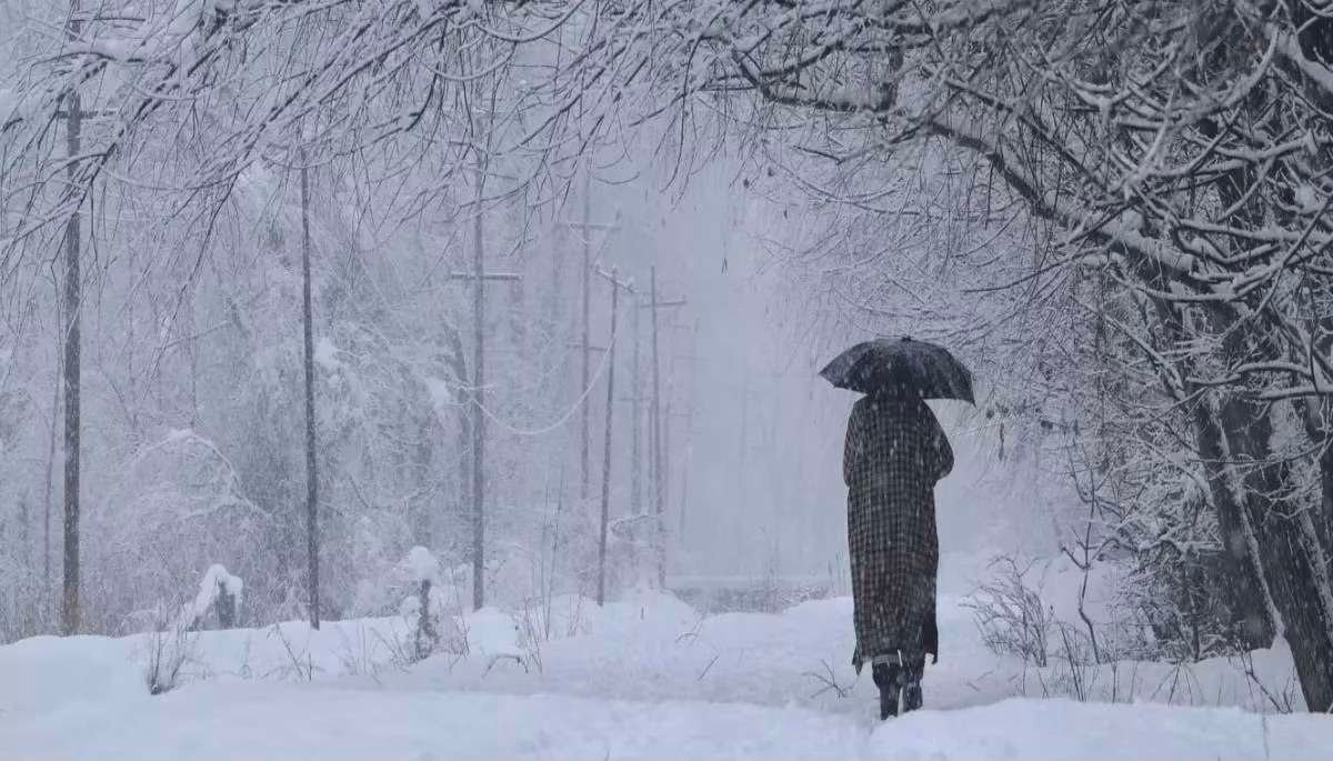 “Winter Returns to Kashmir: Snowfall Disrupts Life, Brings Joy and Chaos”