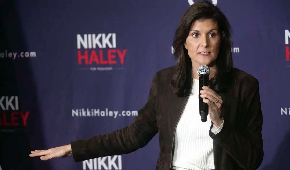 Republican presidential candidate former UN Ambassador Nikki Haley speaks during a campaign rally on Monday, Feb. 5, 2024, in Spartanburg, S.C.  (AP Photo/Meg Kinnard)