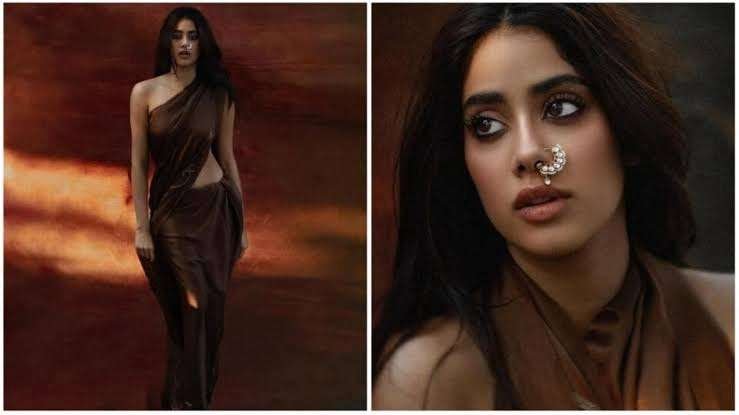 Janhvi Kapoor’s Sensational Braless Saree Look Sparks Internet Frenzy: Bold Fashion Takes Center Stage