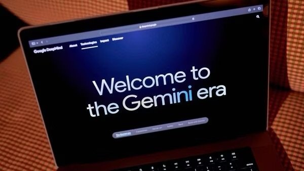 The Google DeepMind website on a laptop computer arranged in New York, US, on Friday, Dec. 8, 2023. Alphabet's Google said Gemini is its largest, most capable and flexible AI model to date, replacing PaLM 2, released in May. Photographer: Gabby Jones/Bloomberg