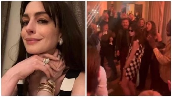 Anne Hathaway’s Dance Moves Steal the Show at Versace Fashion Event