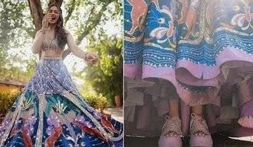 Unveiling Bridal Splendor: Rakul Preet Singh’s Lehenga with lilac sneakers