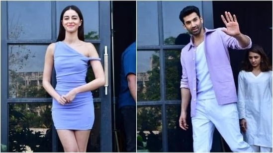 Ananya Panday and Aditya Roy Kapur: Twinning in Pastel Lilac for a Photoshoot