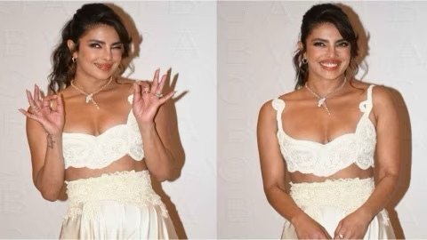 Priyanka Chopra Jonas Stuns in All-White Ensemble Paired with Jaw-Dropping Bvlgari Necklace