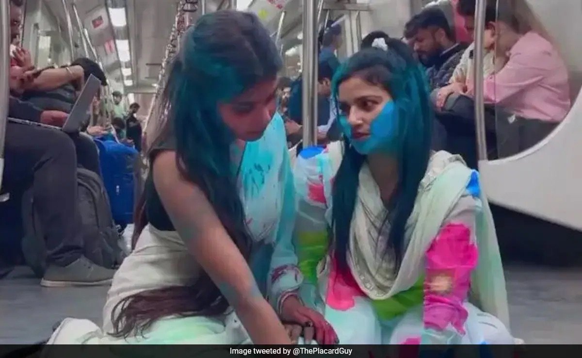 Unraveling the Debate: Holi Celebration Inside Delhi Metro Raises Eyebrows