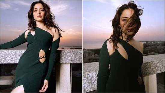 Tamannaah Bhatia Sets Trends Ablaze in Stylish Green Cut-out Dress: Fashionistas, Take Notes!
