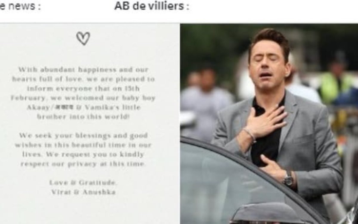 AB de Villiers’ Meme-Worthy Moment: The Viral Saga Surrounding Virat Kohli’s Son Akaay’s Birth