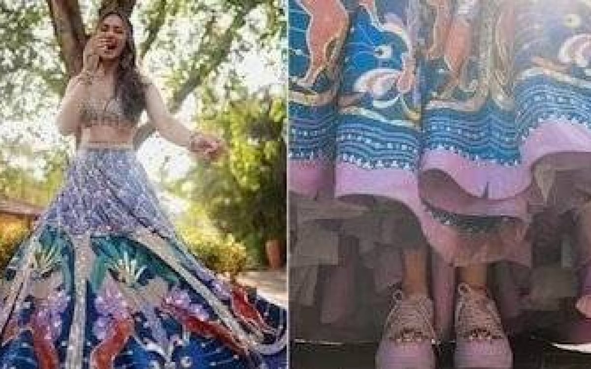 Unveiling Bridal Splendor: Rakul Preet Singh’s Lehenga with lilac sneakers