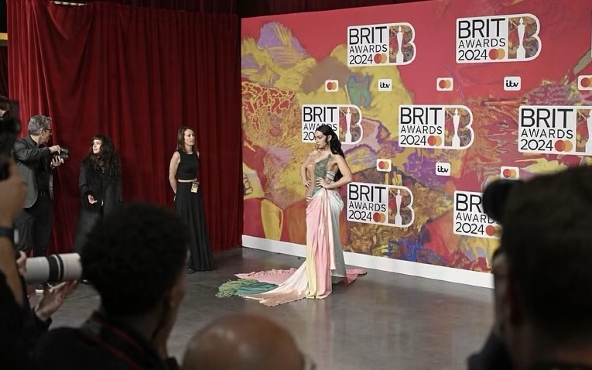 Charli XCX Stuns in Multi-Colored Marni Dress at Brit Awards 2024