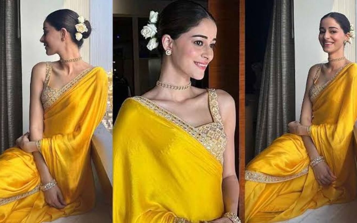 The Radiance of Yellow Sari: Ananya Panday and Rashmika Mandanna’s Sari Saga